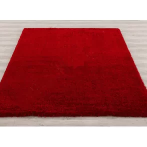 exkluzív shaggy szőnyeg (pufi) élénk piros színben, amely több méretben érhető el.