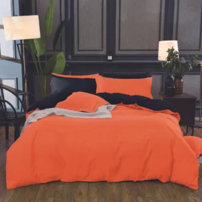 Narancssárga fekete egyszínű ágyneműhuzat