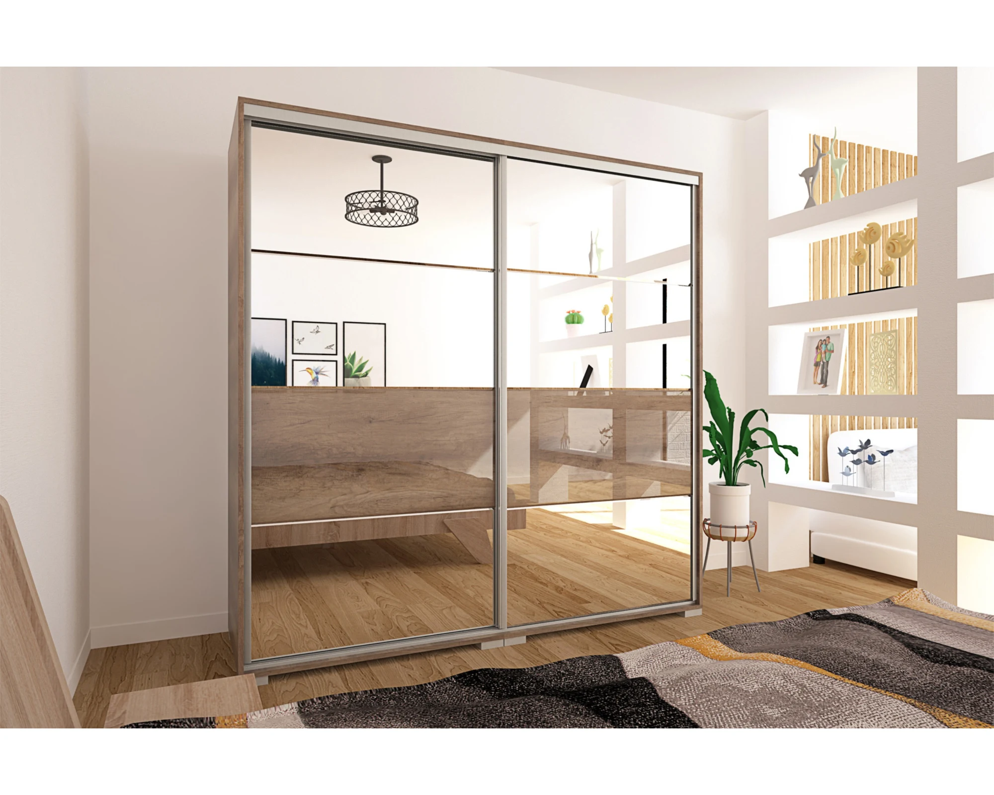 Mirror gardrób 8 féle méretben, 7 féle színben és 6 féle ajtó betéttel. Modern, tolóajtós gardrób, praktikus darab.