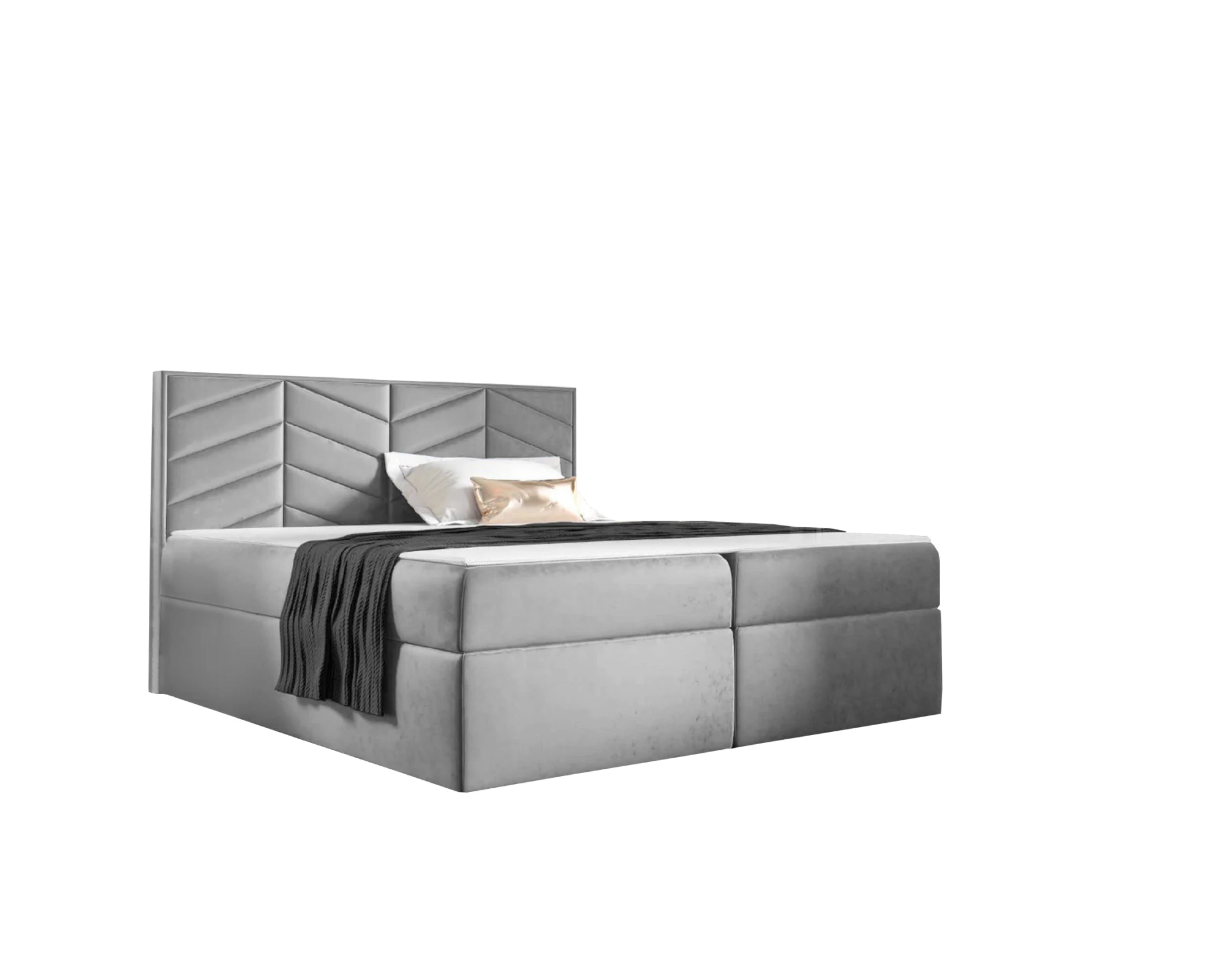st6 boxspring ágy világosszürke st6 boxspring ágy világosszürke