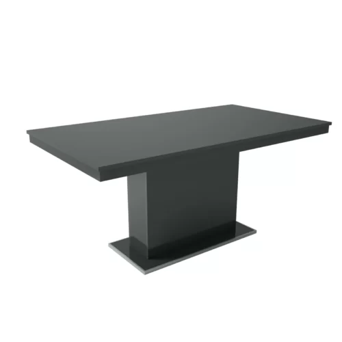 magasfényű flóra asztal antracit színben, amely még cappucino és fehér színben érhető el. Az asztal 160 cm hosszú amely további 40 cm-el bővíthető!
