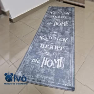 mosható konyhai szőnyeg kékesszürke vintage mintás 70x200 cm-es méretben.