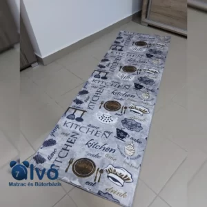 mosható konyhai szőnyeg szürke kitchen 60x180 cm és 70x200 cm-es méretben érhető el!