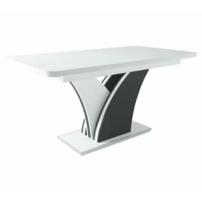 Enzo asztal fehér matt sötétszürke 160 cm-es méretben