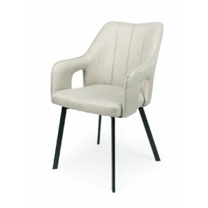 Imperial szék, amely fekete festett lábakkal és 3 színű szövet kárpittal érhető el. Modern megjelenésű, stílusos darab, amely nem csak az étkezőben állja meg a helyét. A képen látható Imperial szék beige színű.