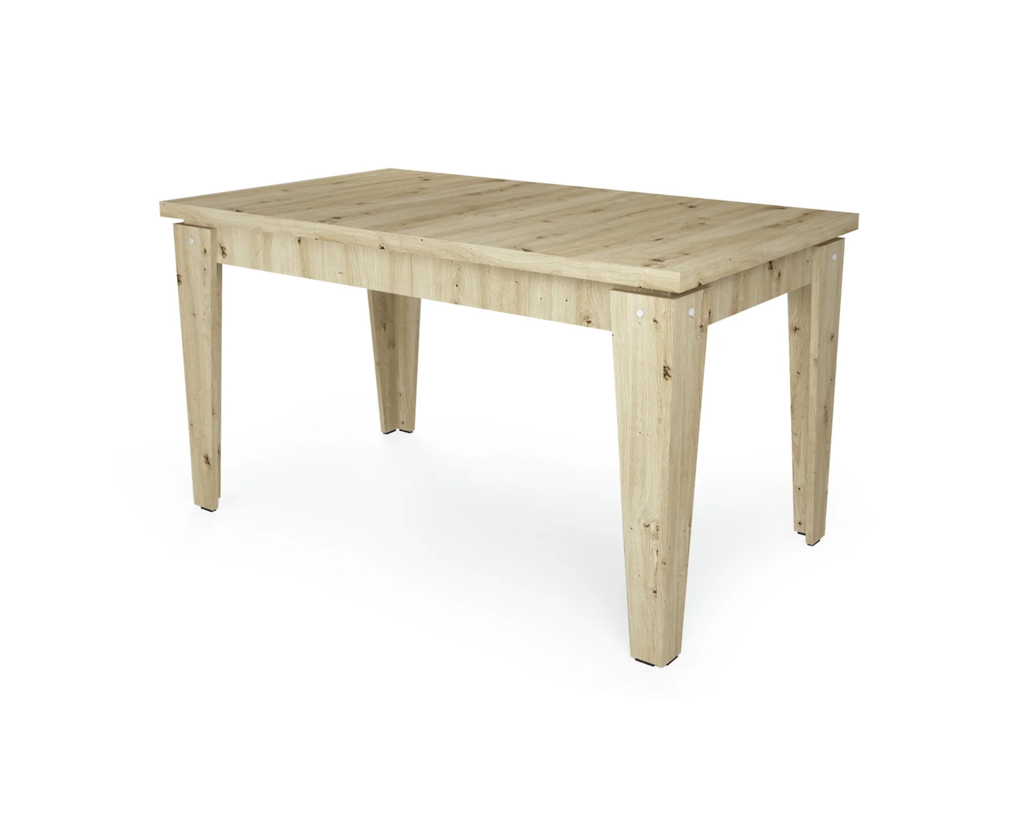 A Pedro asztalt modern, letisztult vonalak jellemzik, ennek köszönhetően klasszikus otthonokba is könnyen beleillik. 140 cm-es méretben és 8 különböző színben. A képen artisan tölgy színű asztal látható.
