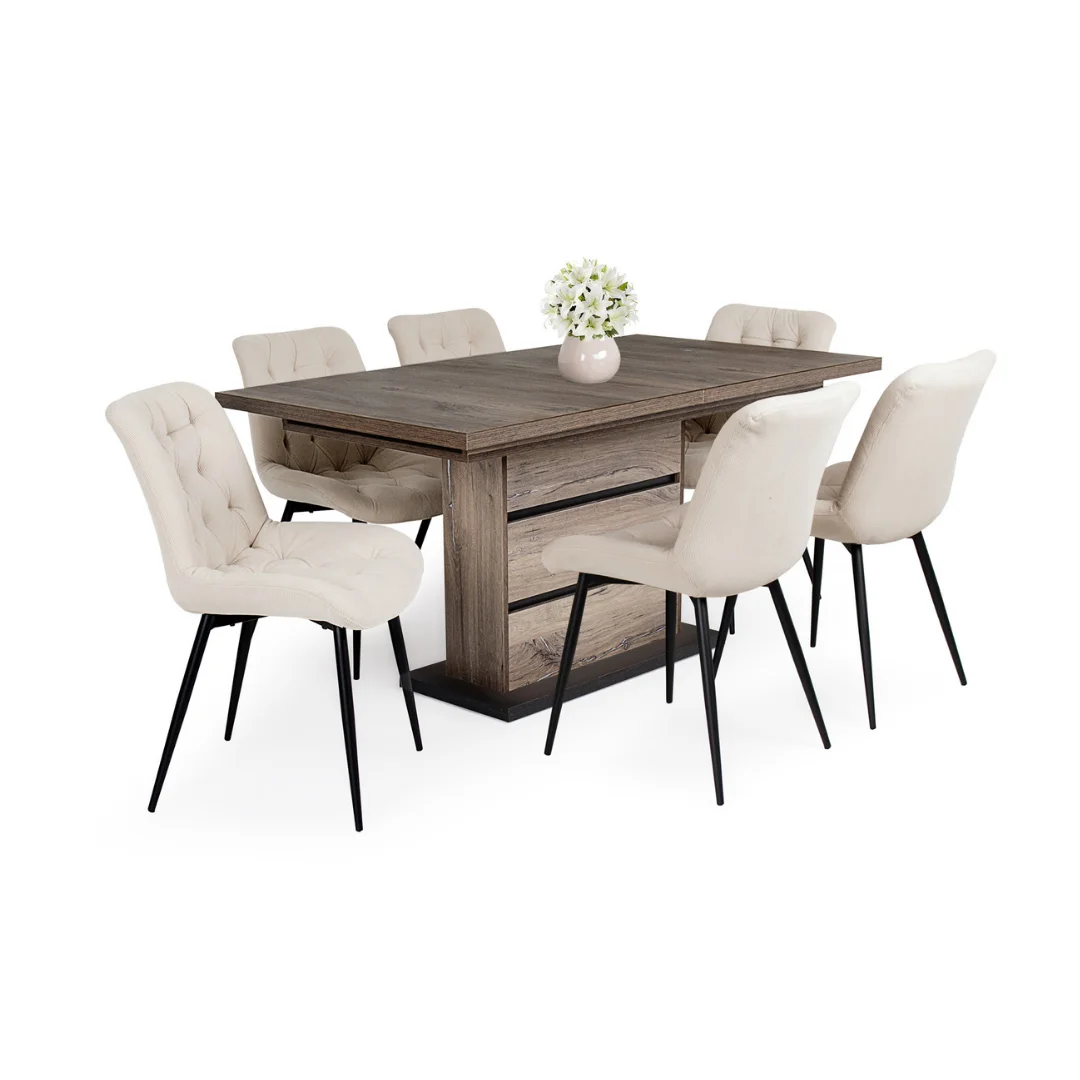 Korina-szek-beige-Sydney-asztal-sotet-justus-tolgy Korina-szek-beige-Sydney-asztal-sotet-justus-tolgy