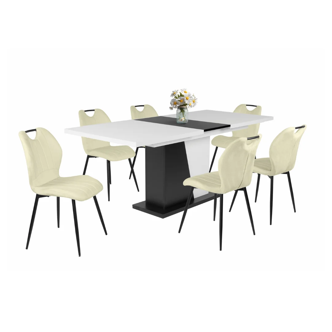 Kinga-szek-beige-Norton-asztal-rusztik-feher Kinga-szek-beige-Norton-asztal-rusztik-feher