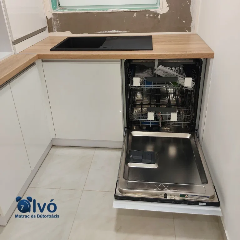 A képen a beépített mosogatógépet szemléltetjük.